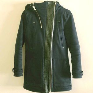 The Kooples Parka with Leather Details